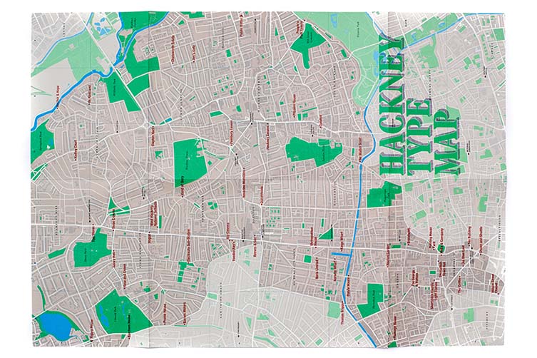 Hackney Type Map by Blue Crow Media