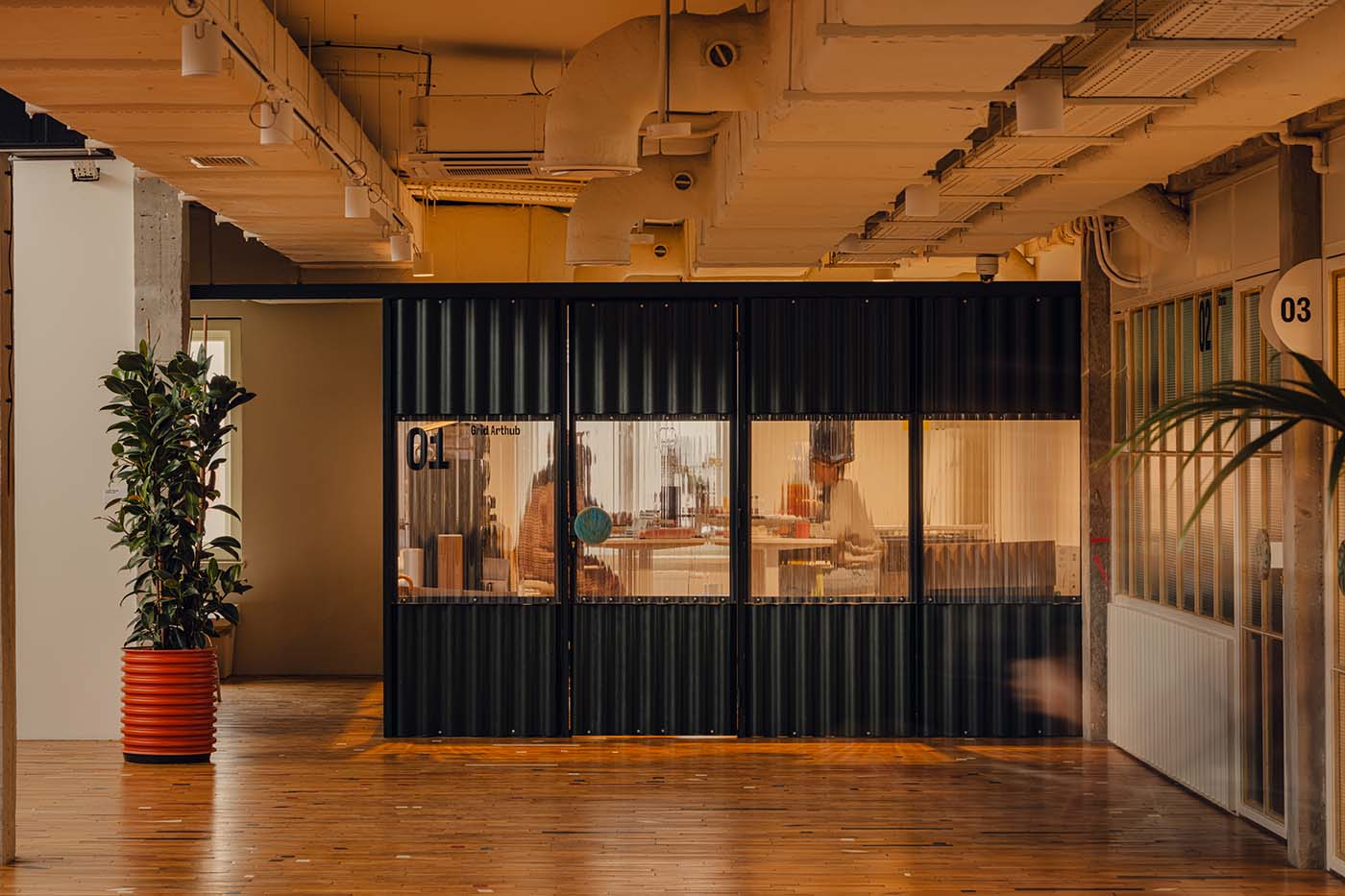 Hall 31B, Grid Arthub, Gdańsk Shipyard Designed by PION STUDIO