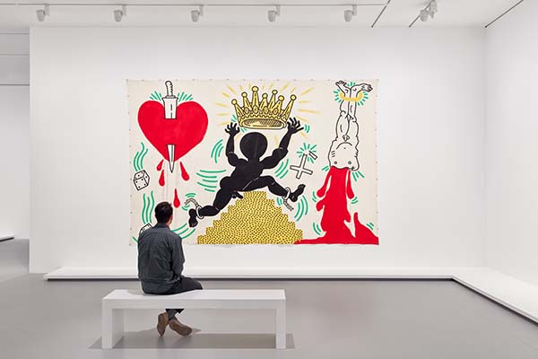 Installation view of Keith Haring’s Prophets of Rage