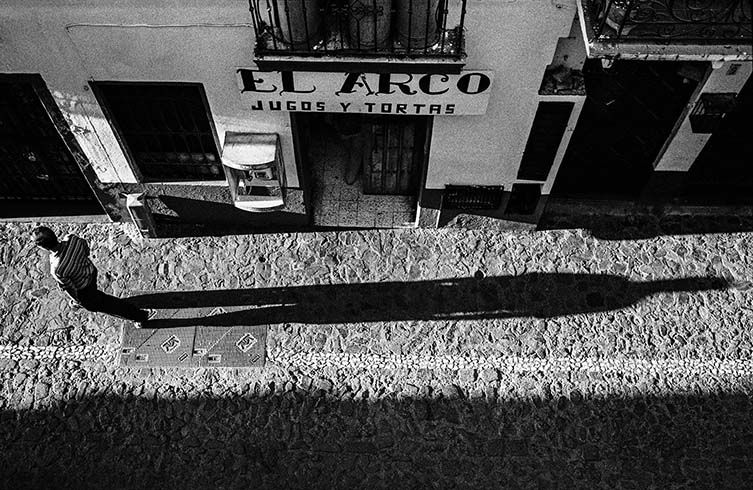 Man and Long Shadow from Above, Taxco, 2009