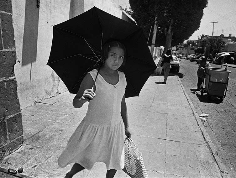 Young Woman Holding Umbrella, Querètaro, 1999