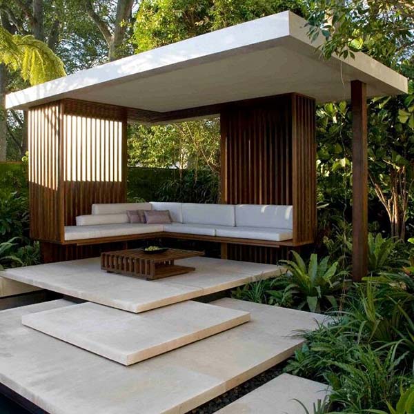 bringing in an architect and splashing out on some expensive materials can give your your gazebo or pergola the wow factor