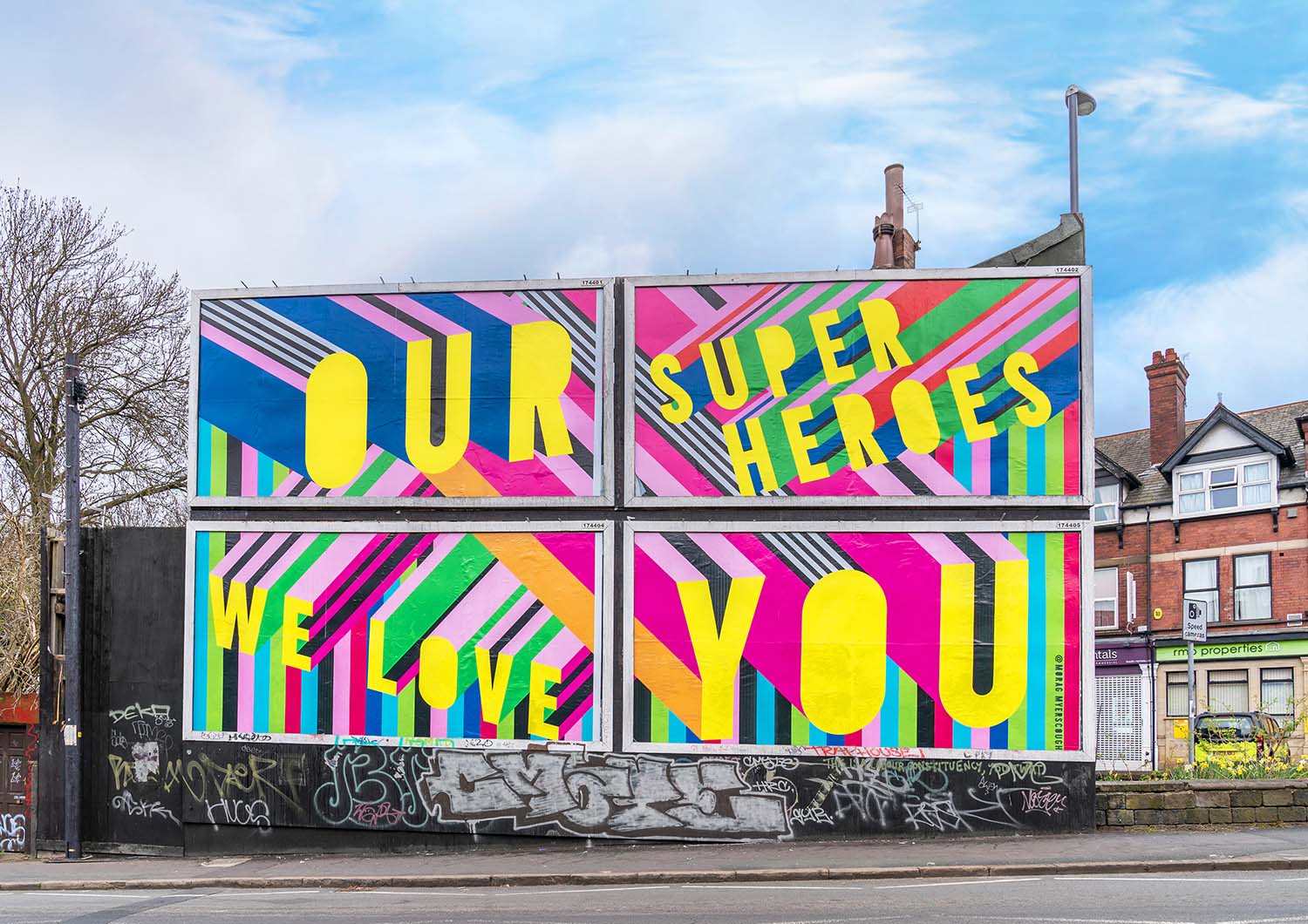 Morag Myerscough Billboard Takeover in Collaboration with In Good Company