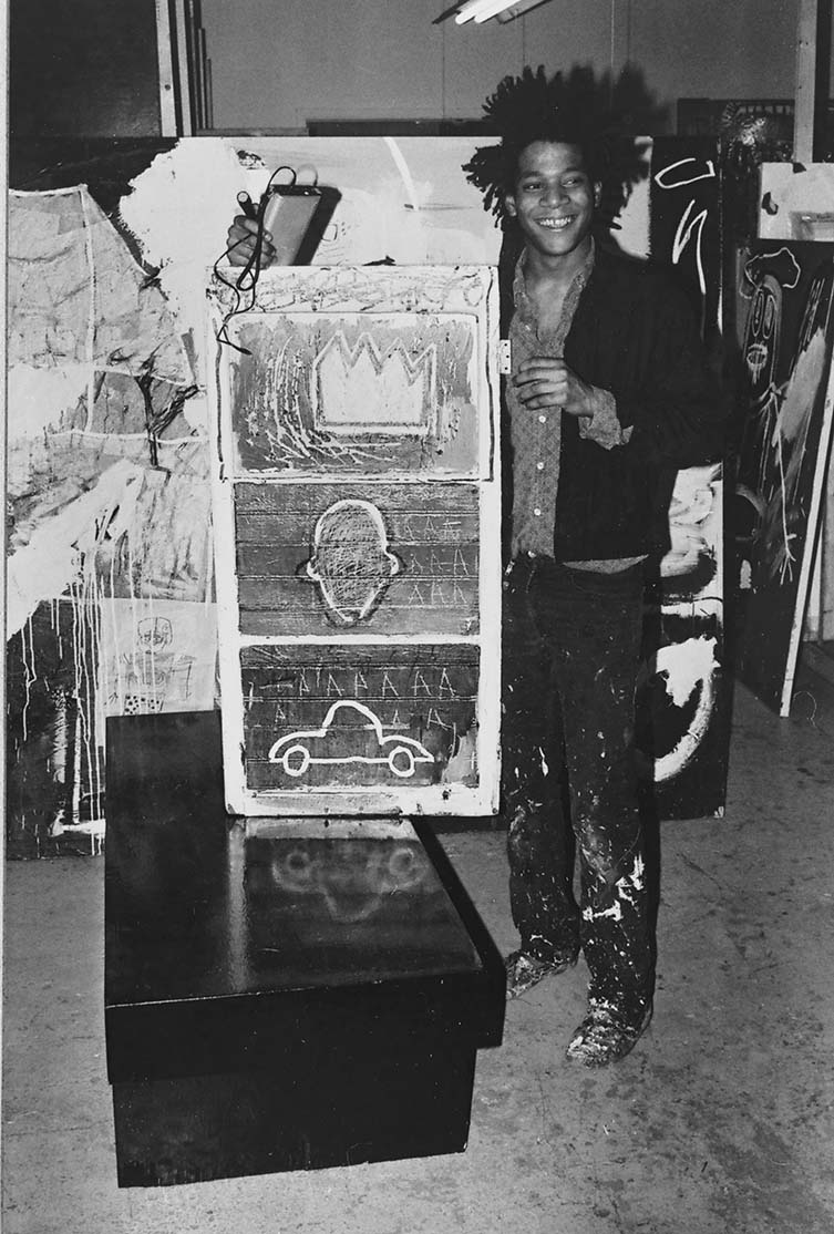 basquiat with minor success, 1982. marion busch