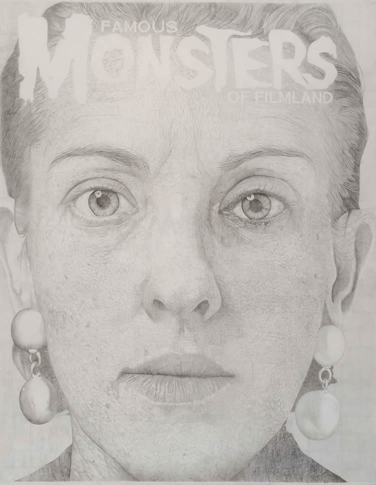 Untitled (Large Face with Famous Monster Logo), 2003