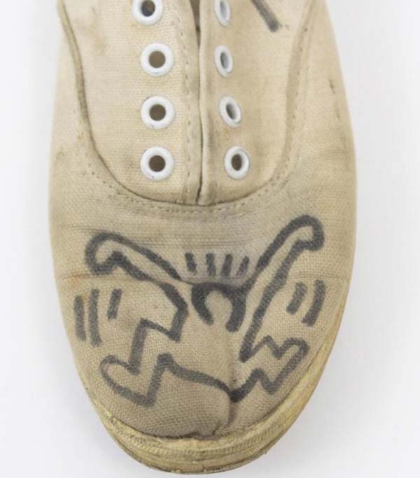 Signed and Illustrated Plimsoles, c.Early 1980s