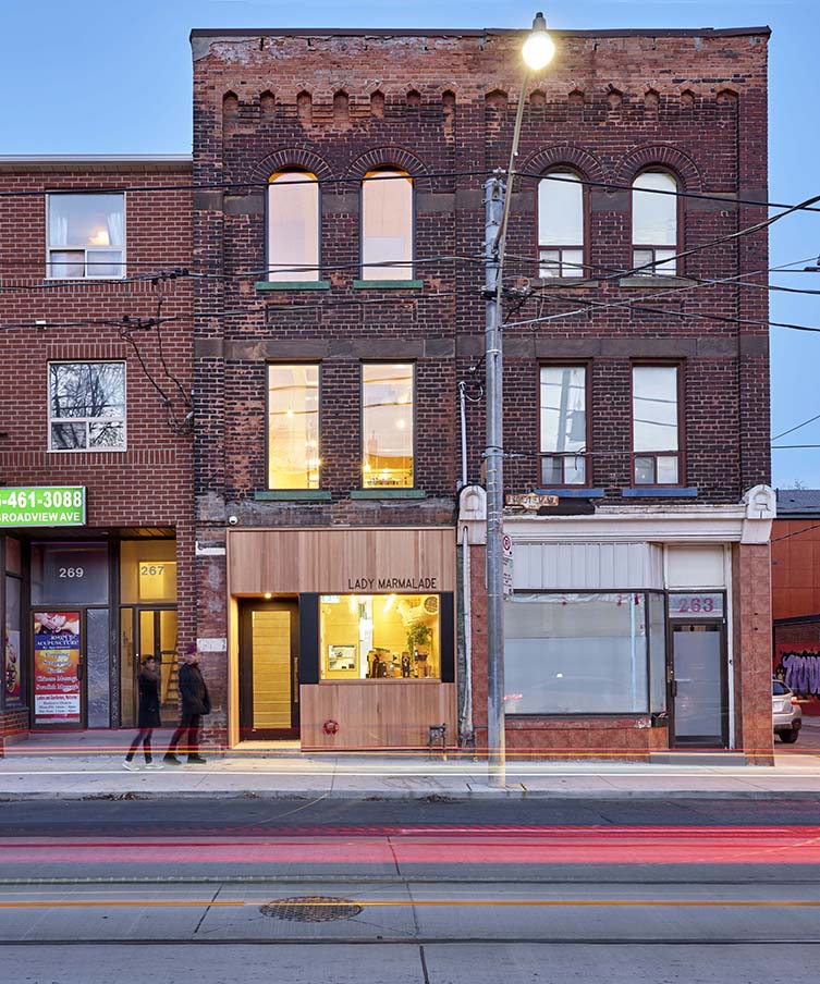 Lady Marmalade Toronto, Broadview Avenue Café Designed by Omar Gandhi/SvN