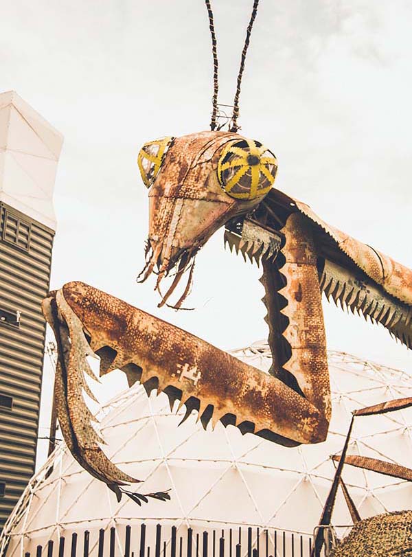 Downtown Container Park's Fire-Breathing Mantis