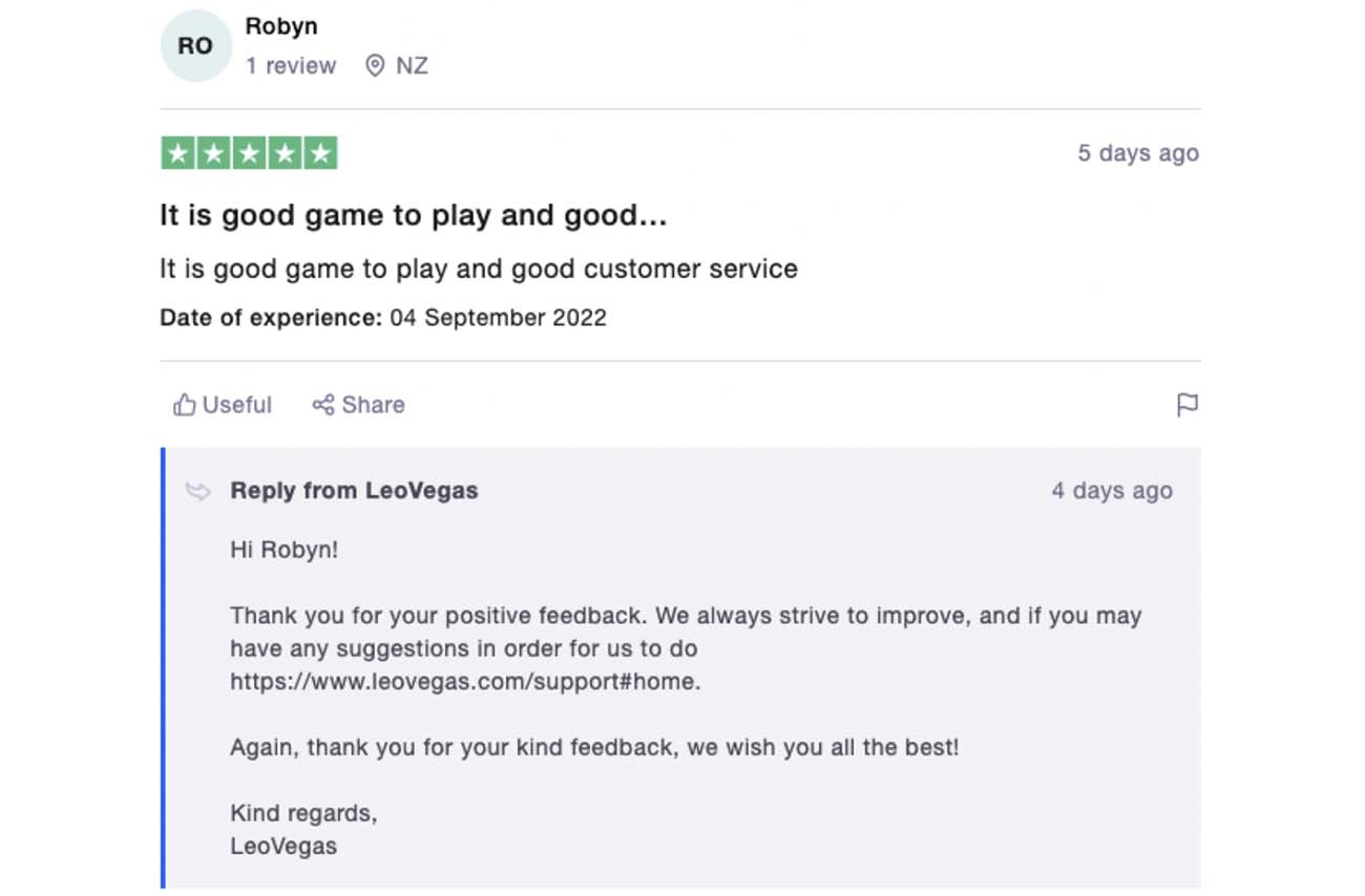 LeoVegas Reviews by Other UK Players