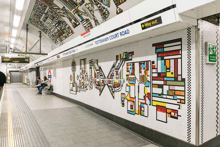 Tottenham Court Road mural by Eduardo Paolozzi