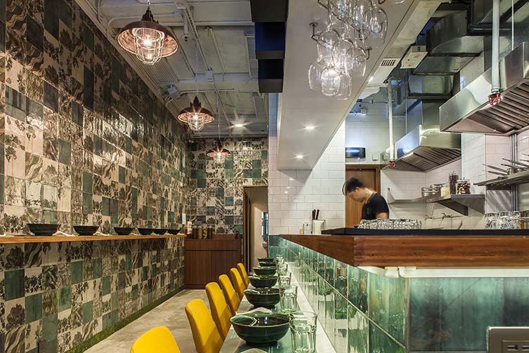 Mean Noodles Hong Kong, Sheung Wan Noodle Restaurant Designed by OPENUU