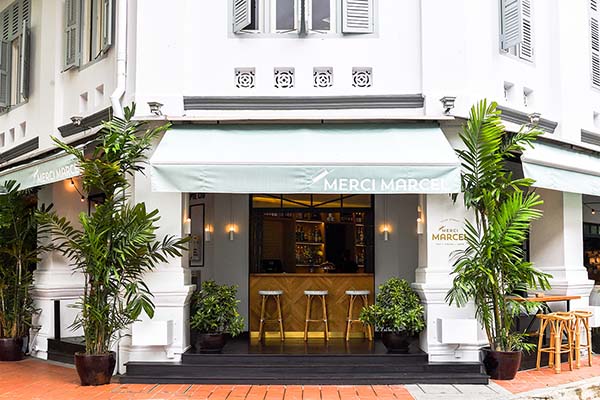 Merci Marcel Club Street, Singapore Restaurant Marie and Antoine Rouland, Designed by HUI DESIGNS