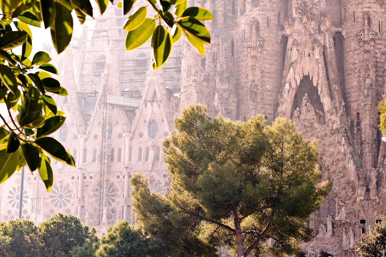 Gaudi's unfinished La Sagrada Familia