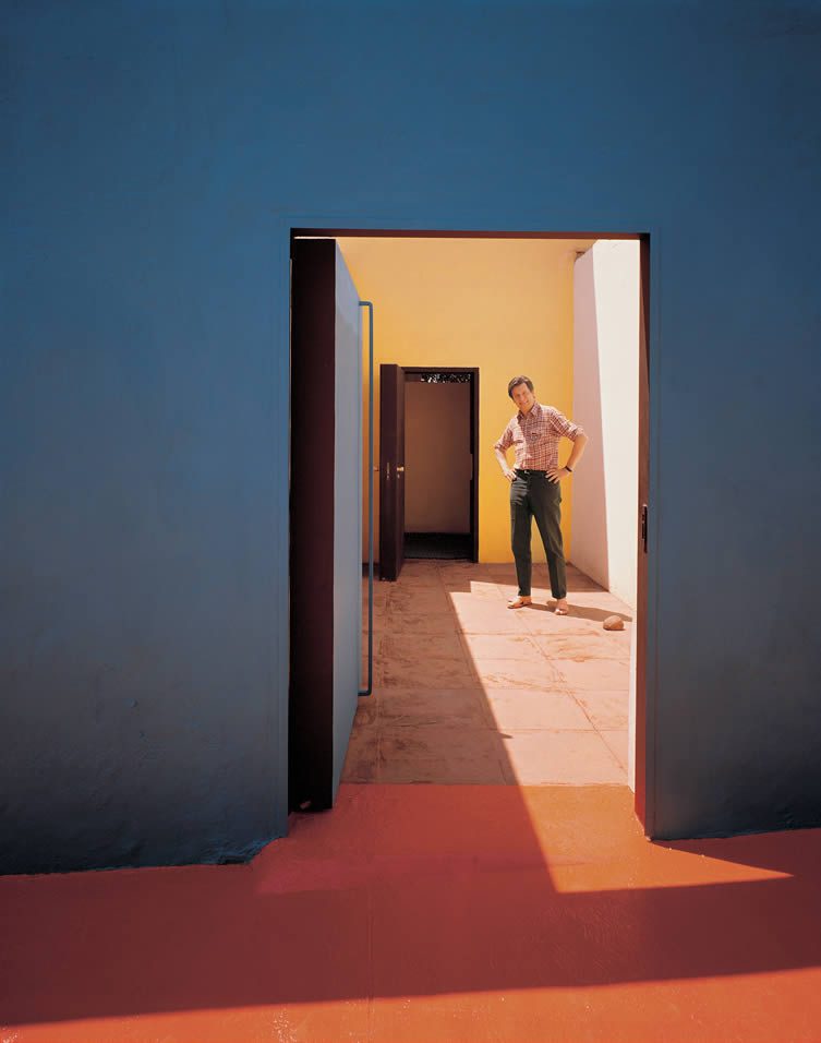 Mathias Goeritz at his home, which was co-designed with Ricardo Legorreta