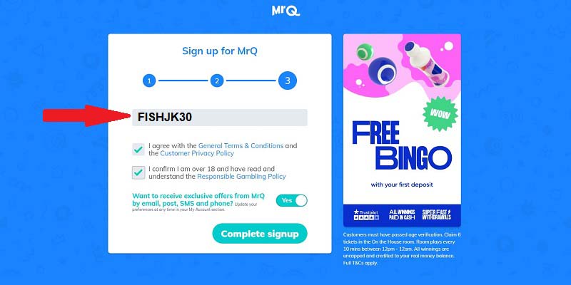 How to Sign Up and Claim a Bonus at MrQ in the UK