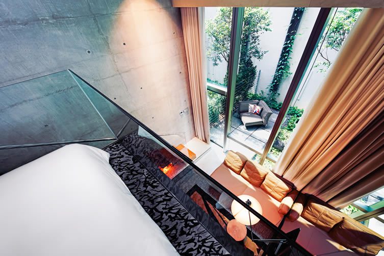 Philippe Starck interiors at Robertson Quay hotel, M Social Singapore