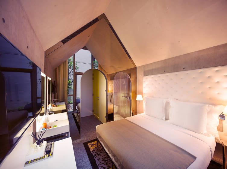 Philippe Starck interiors at Robertson Quay hotel, M Social Singapore