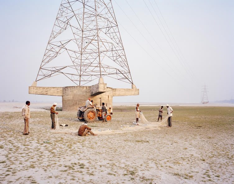 The Ganges riverbed, near the barrage, Kanpur, India