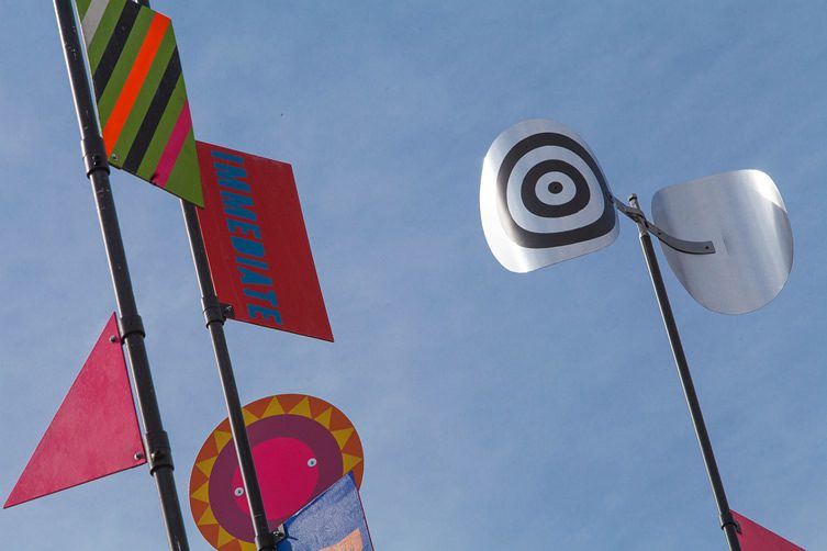 Morag Myerscough and Luke Morgan — Swing It! and Temple of Agape Installations