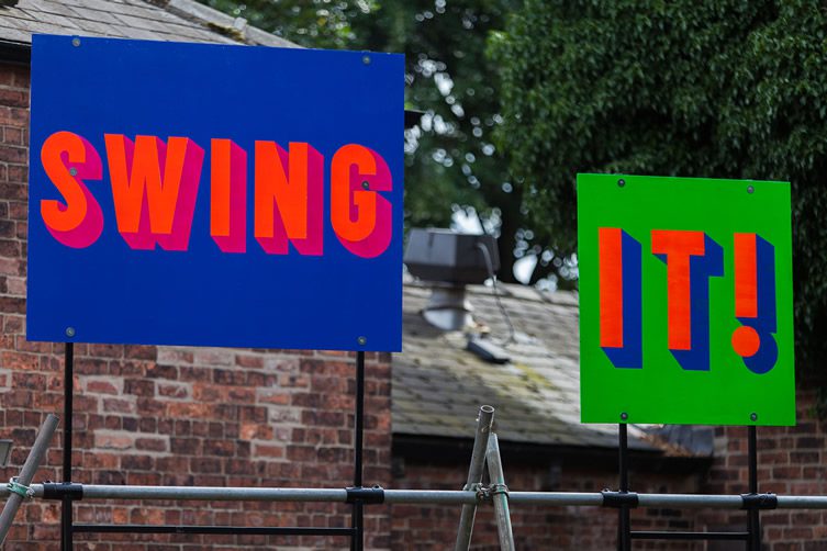 Morag Myerscough and Luke Morgan — Swing It! and Temple of Agape Installations