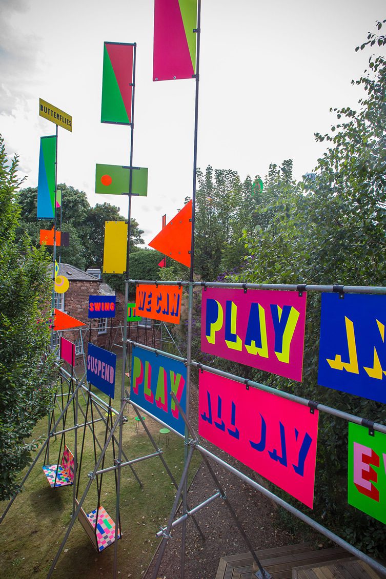 Morag Myerscough and Luke Morgan — Swing It! and Temple of Agape Installations