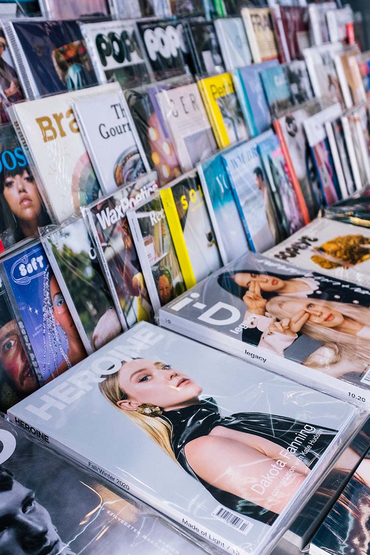 Barcelona Newsstand with Independent Magazines and Third Wave Coffee