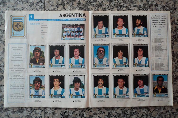 World Cup Winners in Panini Stickers