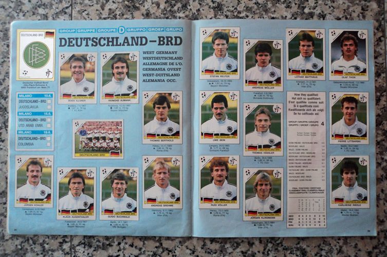 World Cup Winners in Panini Stickers