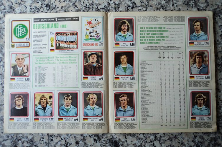 World Cup Winners in Panini Stickers