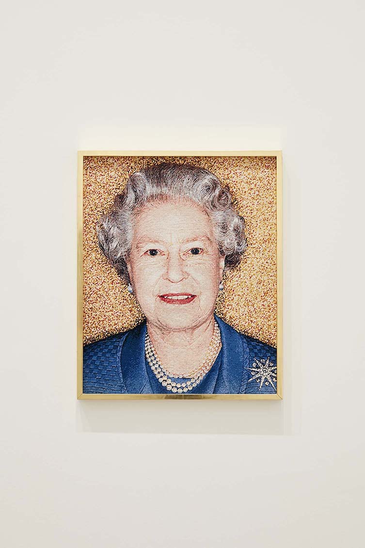 Installation view of Her Majesty Queen Elizabeth II 2018 on display in Polly Borland: Polyverse at NGV Australia