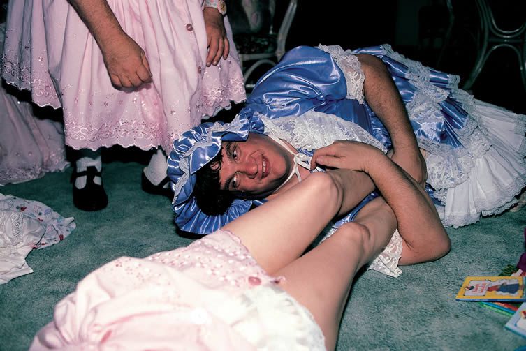 Polly Borland Babies at MIER Gallery Los Angeles: Daisy wrestling at lil' kathi's party, 1994-1999
