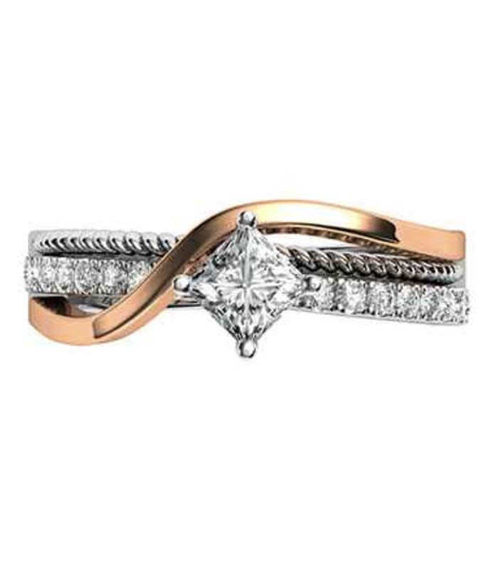 Contemporary Princess diamonds engagement rings
