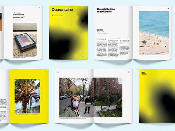 Quarantzine Issue #1, COVID-19 Lockdown Magazine by London Design Studio Lunes