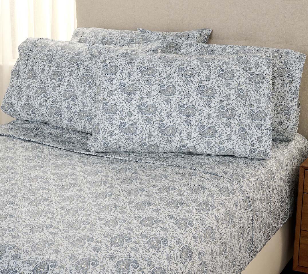 6. HomeReflections 1200TC Cotton Blend Sheet Set with Extra Cases