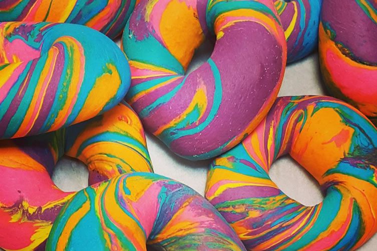 The Bagel Store’s Rainbow Bagels