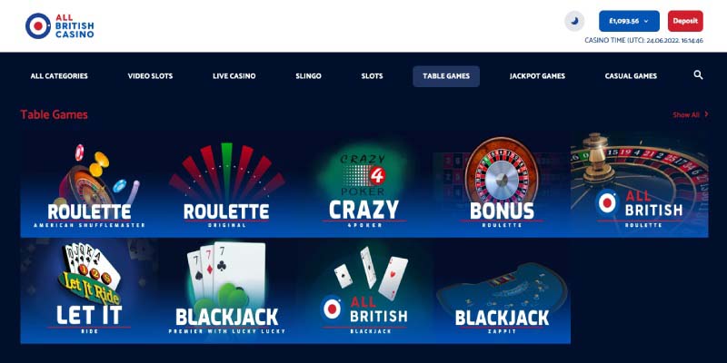 3. All British Casino - Best Roulette UK Casino for Mobile