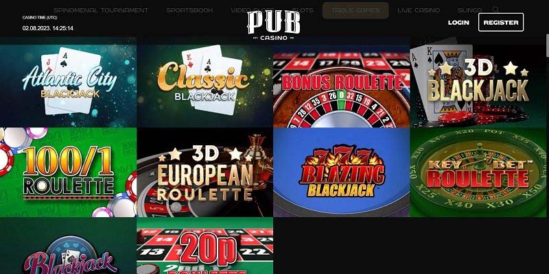 5. Pub Casino - Best New UK Roulette Site