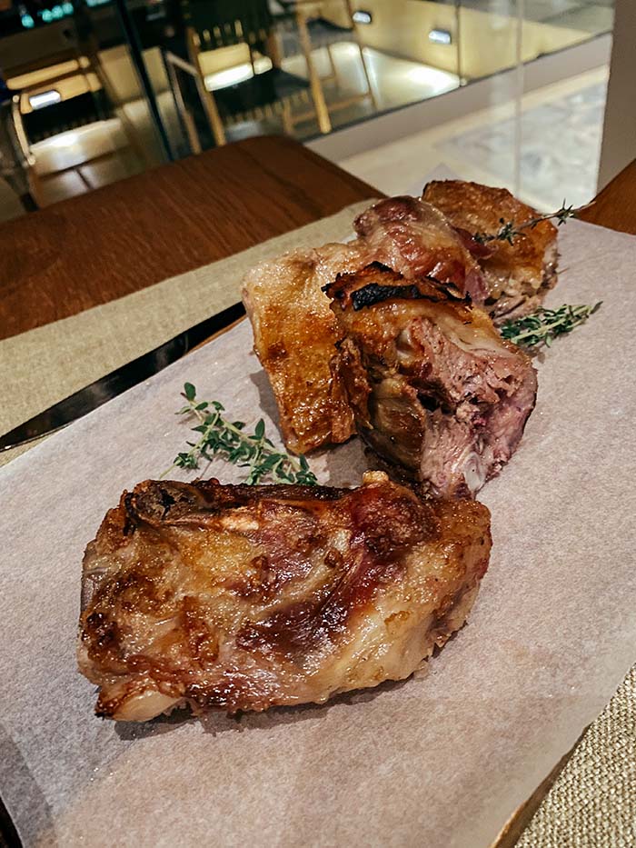 The result is unctuous, rich and unforgettable. Crispy skin, juicy fatty meat. It's a carnevor's dream