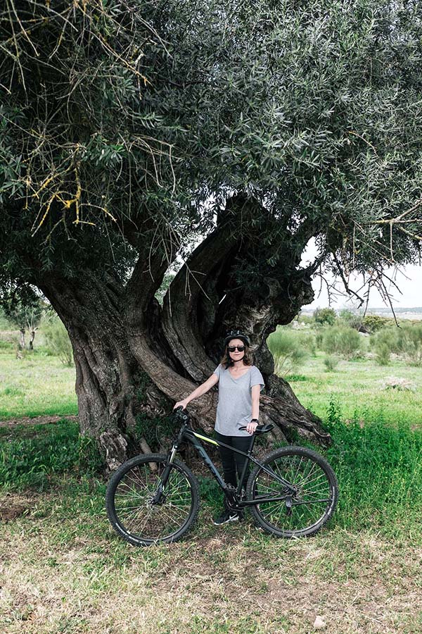 Grab a bike and explore—an illustrated map will guide you through vineyards and olive groves, past ancient holm oak trees, Neolithic dolmen and menhirs that date back 7,000 years