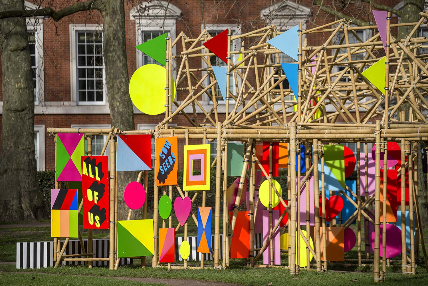 Morag Myerscough, See Through Installation, Grosvenor Square London