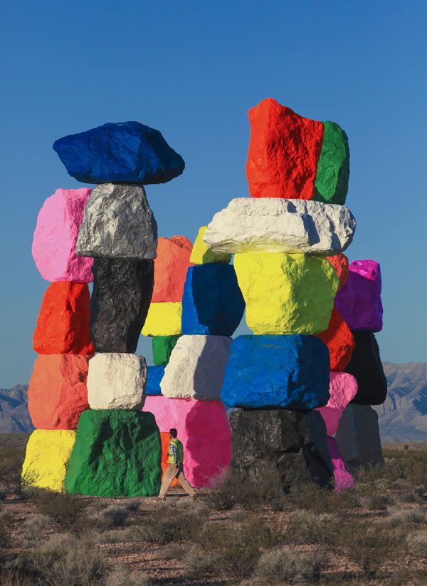 Ugo Rondinone, Seven Magic Mountains, Nevada Desert