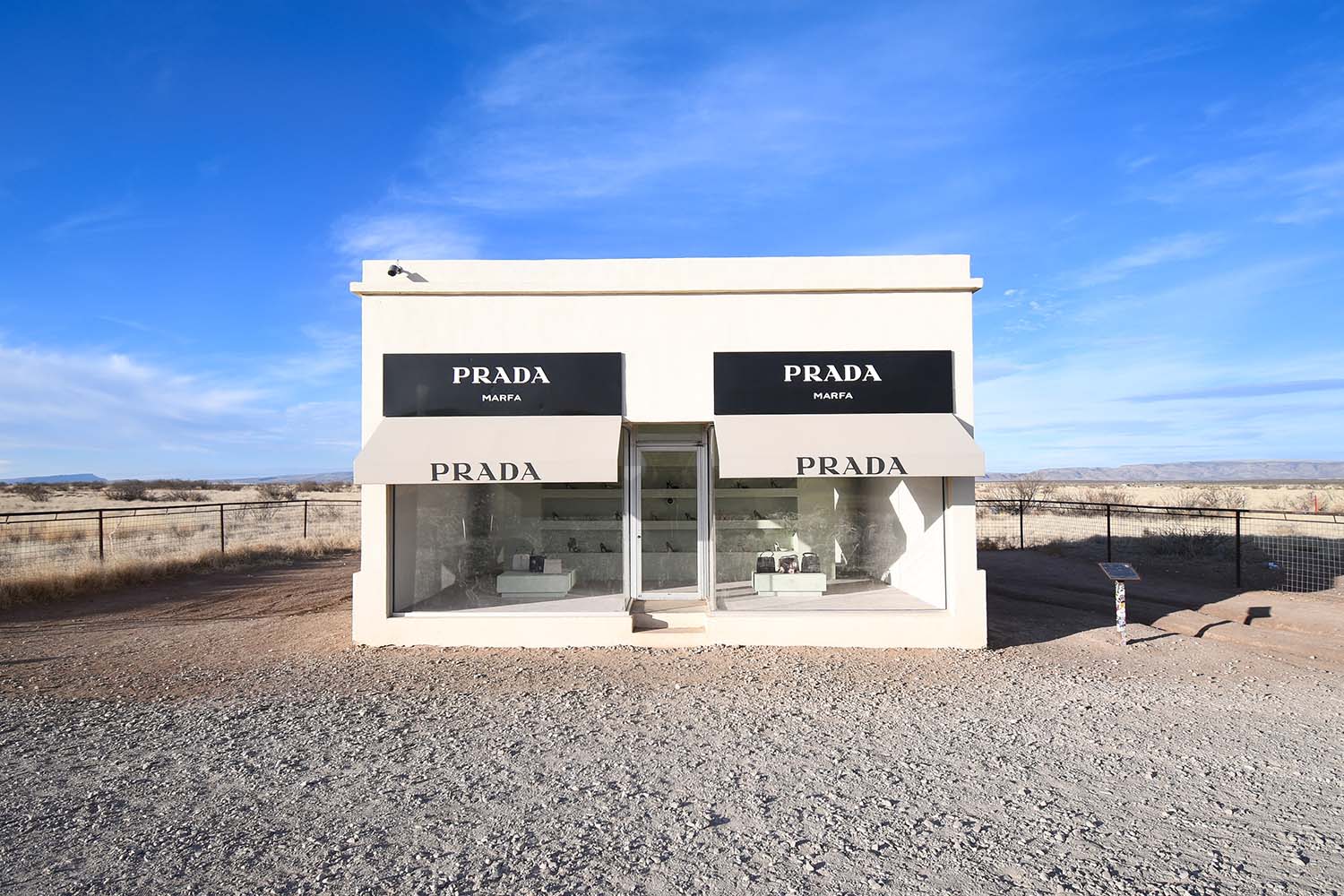 Elmgreen and Dragset's Prada Marfa public art installation, Marfa, Texas