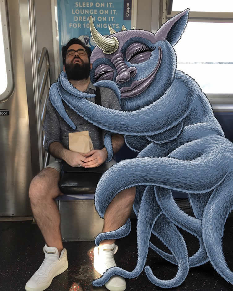 Subway Doodle, Ben Rubin Instagram Illustrations
