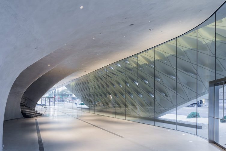 The Broad museum’s lobby with interior veil