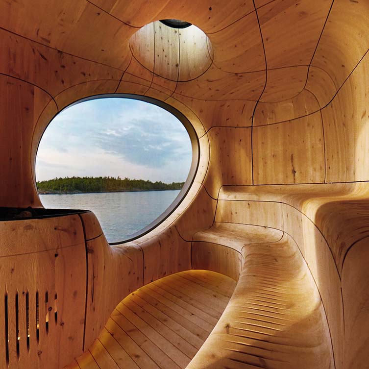 Grotto Sauna Freestanding Residential Sauna by Partisans, Winner in Architecture, Building and Structure Design Category, 2014—2015.