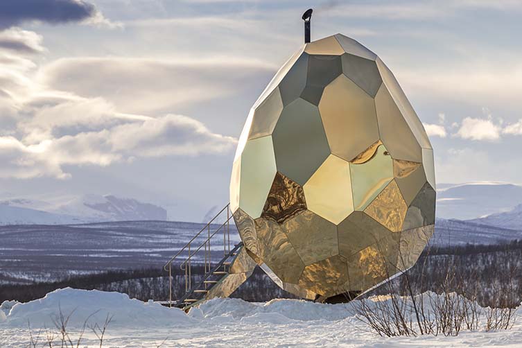 Solar Egg Public Sauna by Futurniture and Bigert & Bergstrom is Winner in Architecture, Building and Structure Design Category, 2017 - 2018.