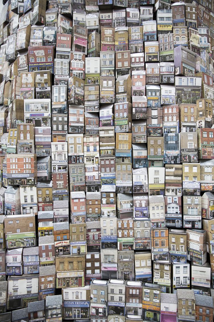 Barnaby Barford's 'The Tower of Babel' installed in the V&A's Medieval and Renaissance Galleries