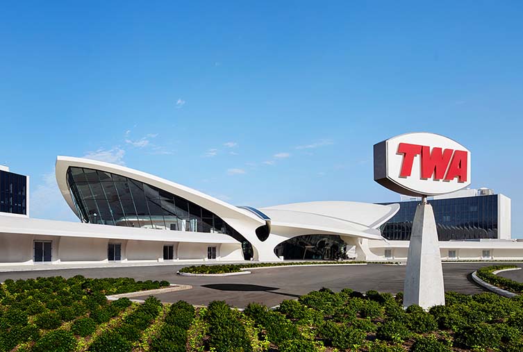 TWA Hotel, JFK Airport Hotel in Iconic Eero Saarinen Futurist Flight Terminal