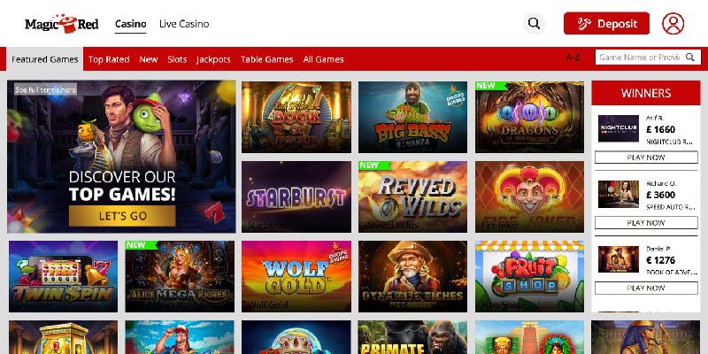 5. Magic Red - Best New Casino in the UK for Slots