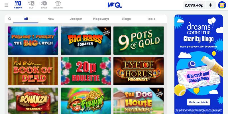 2. MrQ - Best New UK Casino for Mobile Players
